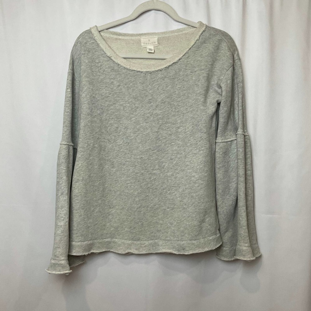 Caslon Adobe Cropped Bell Sleeve Raw Hem